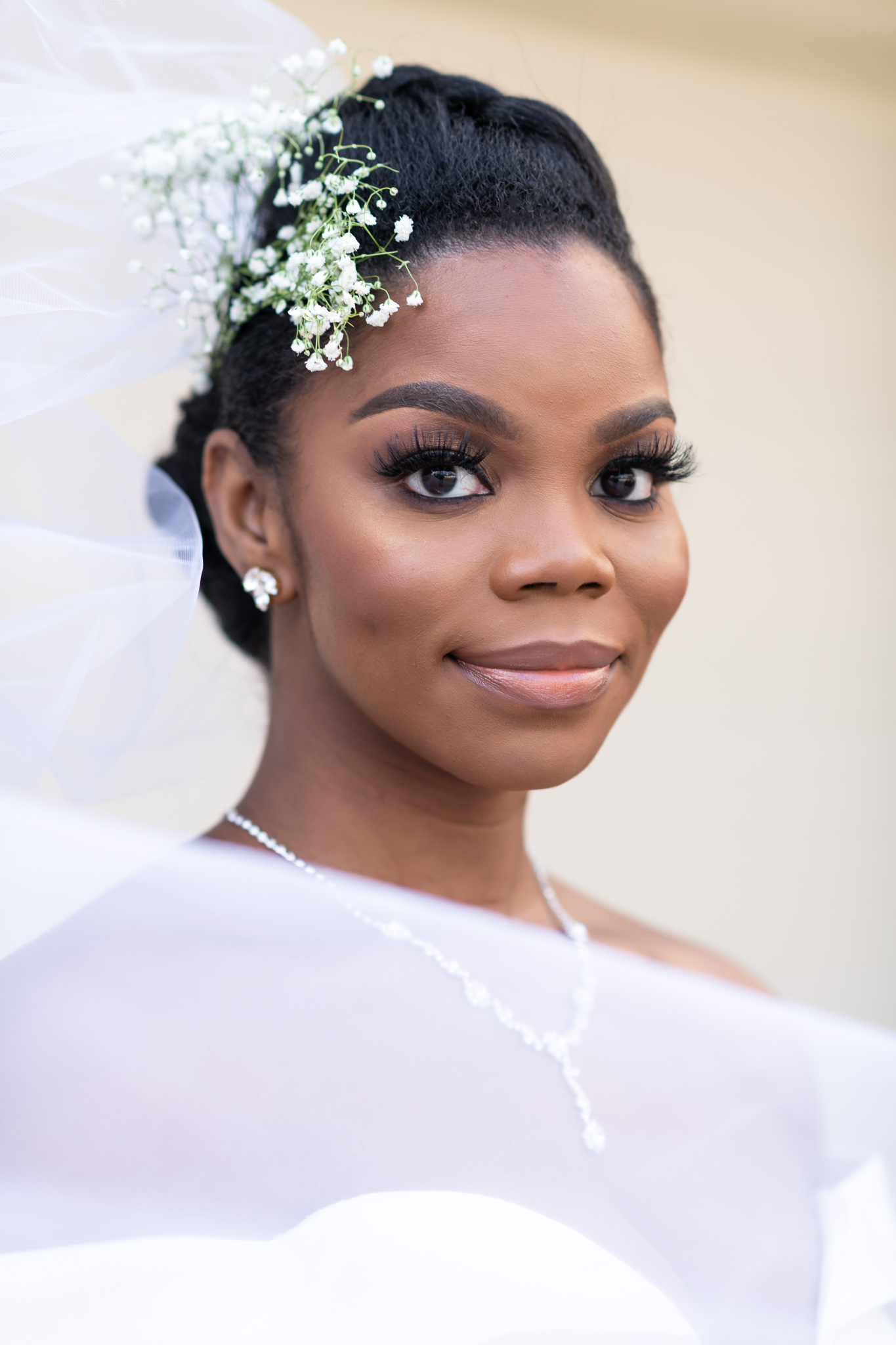 african american bridal portrait