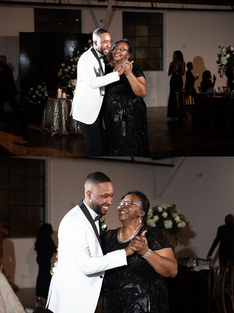 groom dancing with mom