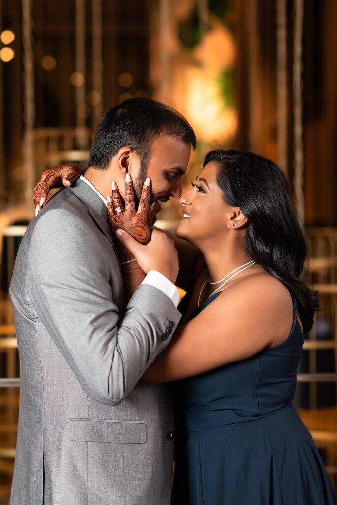 south Asian engagement photo
