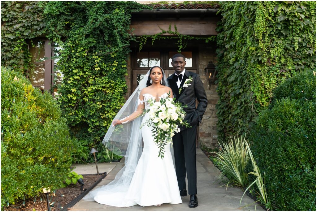 african american bride and groom at montaluce winery wedding
