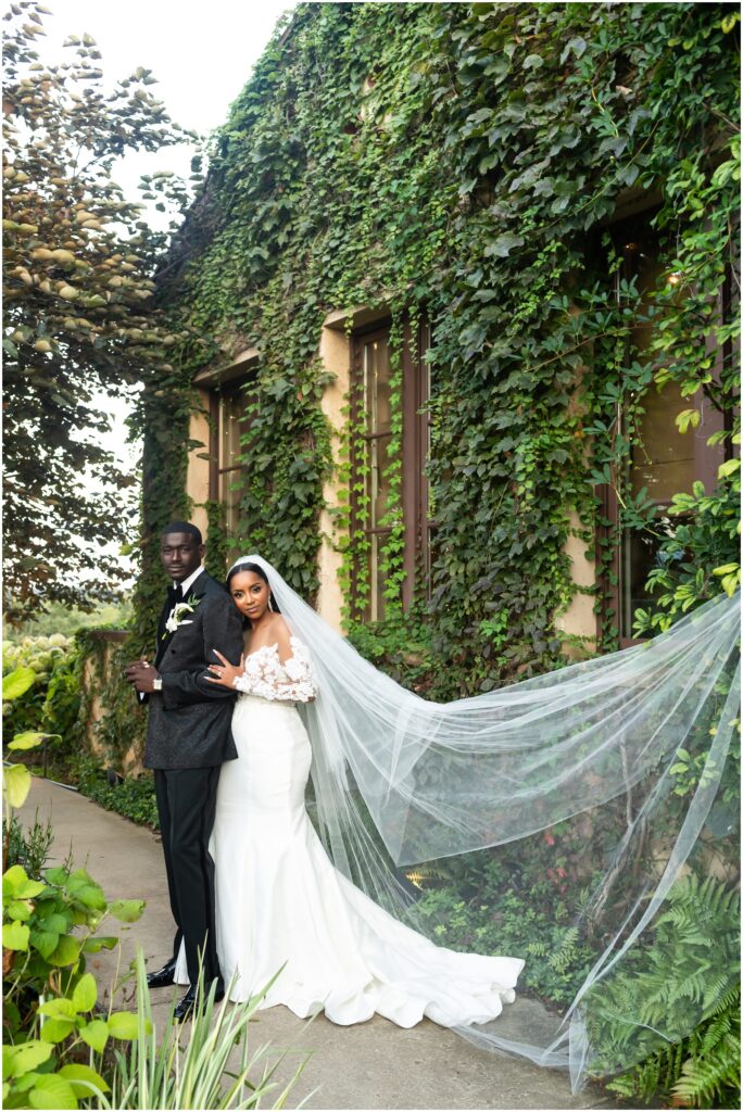 african american bride and groom at montaluce winery wedding